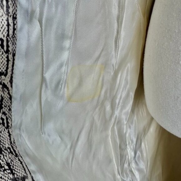 Avec Les Filles Snake Print Heavy Double Breasted Trench Coat NWOT - Picture 11 of 16